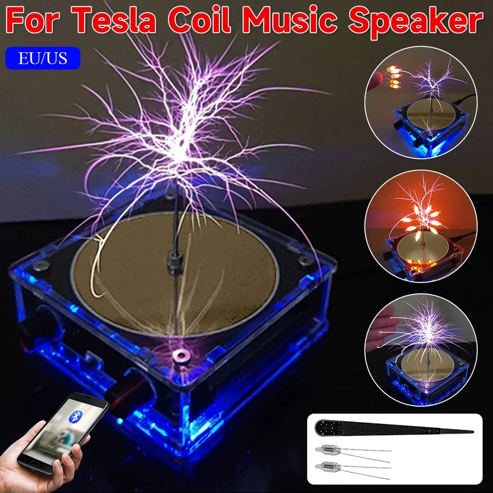 Bluetooth Hudba pre Tesla Coil Reproduktor dotyk Dotknuteľná umelá bezdrôtová prevodovka osvetlenie Spark Electric Arc Generátor
