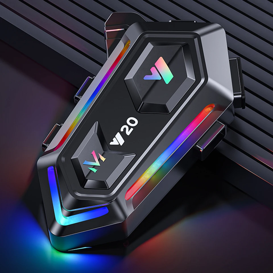 Bluetooth kompatibilný 5.3 Helma headset s hlasovým asistentom RGB MP3 Hudobný prehrávač reproduktor 1000 mAh