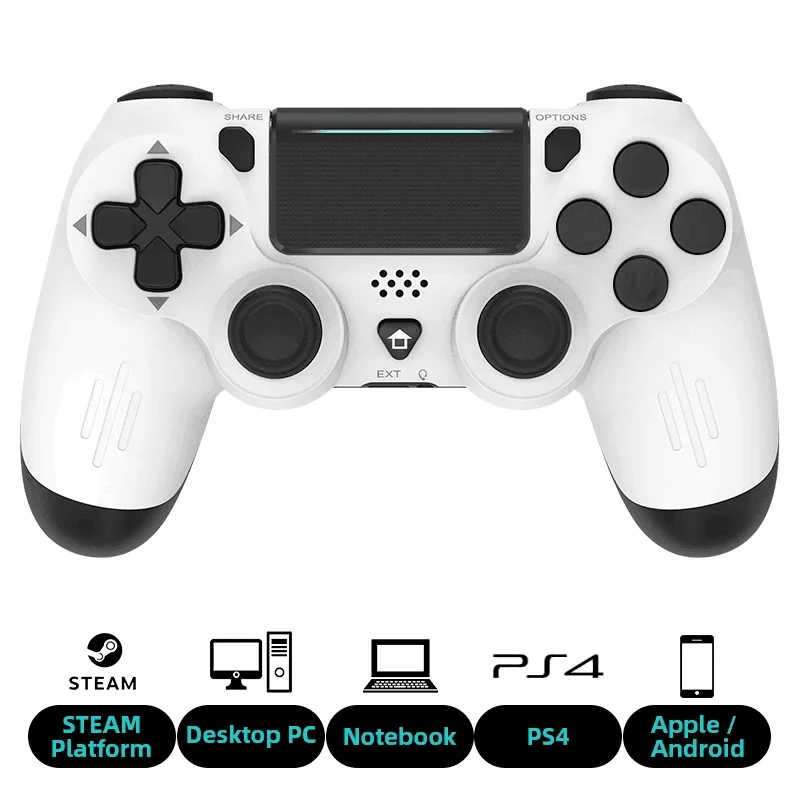 Bluetooth kompatibilný ovládač hry pre bezdrôtové Gamepad PS4/Slim/Pro pre dvojité vibrácie PC pre iOS/Android