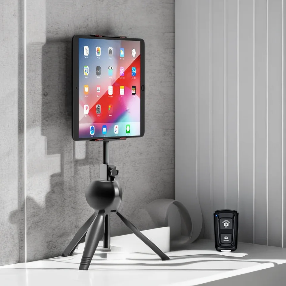 Bluetooth kompatibilný selfie tyčinka Stativ pre česť s plastickou plastovou zliatinou Selfiestick Phone Držiteľ telefónu Tablet pre iPad