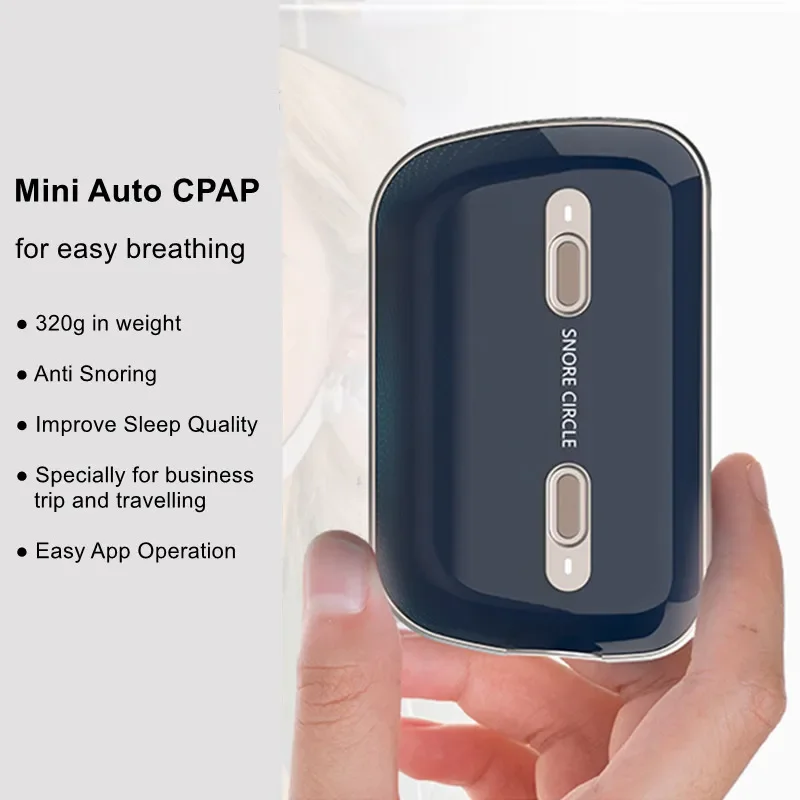Bluetooth Mini CPAP Prestaňte chrápanie APAP prenosné protiviny a spánkové apnoe pre syndróm spánku apnoe a pomoc spánku OSA s maskou