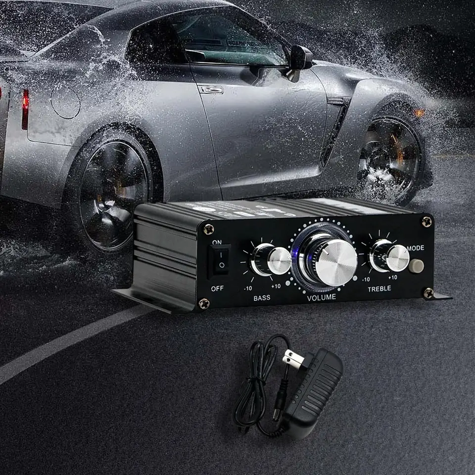 Bluetooth napájací zosilňovač prenosný profesionálny 2.0 kanály Kompaktný pohlcujúci efekt HIFI Sound pre bar pre domáce kinoty