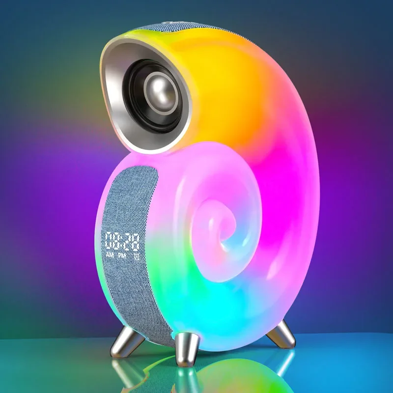 Bluetooth reproduktor App ovláda LED nočné svetlo Light Light Alarm Alarm Prenosný bezdrôtový reproduktor hudba Hifi stereofónny zvukový subwoofer