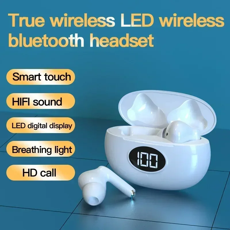 Bluetooth TWS slúchadlá 3D stereo športové bezdrôtové slúchadlá s duálnym mikrofónom