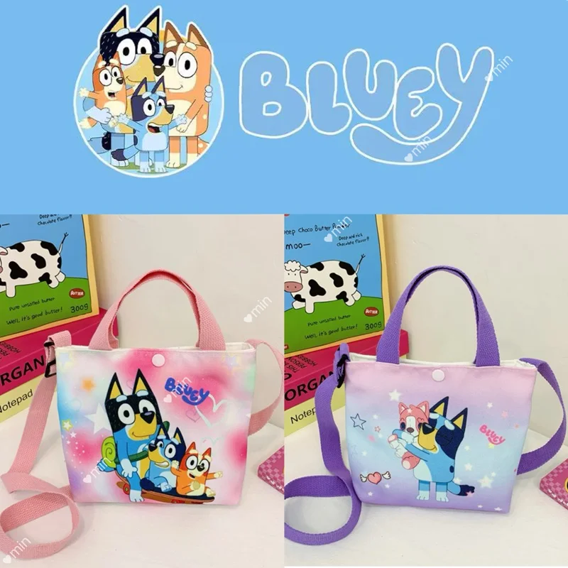 Bluey Family Detská cestovná taška Bingo Kids Batoh Cartoon téma kabelka rameno crossbody taška študent Snack Bag Schoolbag