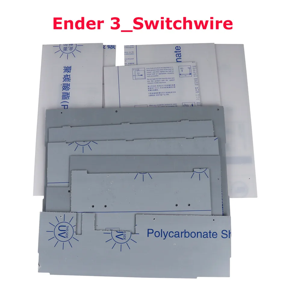 Blurolls ender_switchwire Controlsure Upgrade Kit Transparent a Black PC panely pre Ender3 upgrade na Voron Switchwire