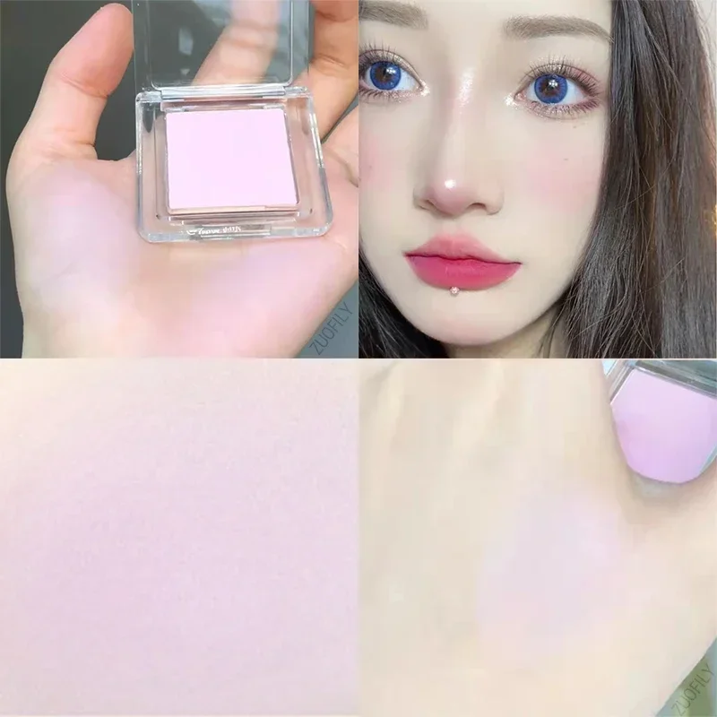 Blush Blueberry Palette tvár minerálny pigment líca Červenanie prášku Kozmetický prírodný obrys lesk zvýrazňovacia paleta smotany