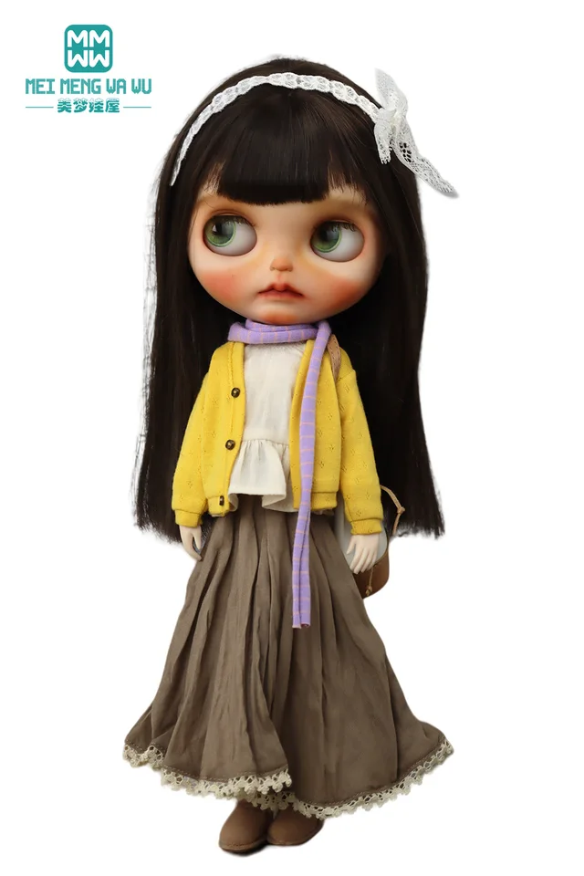 Blyth Clothes Azone OB22 OB24 Doll Accessories Fashion pletená kardiganová hračka