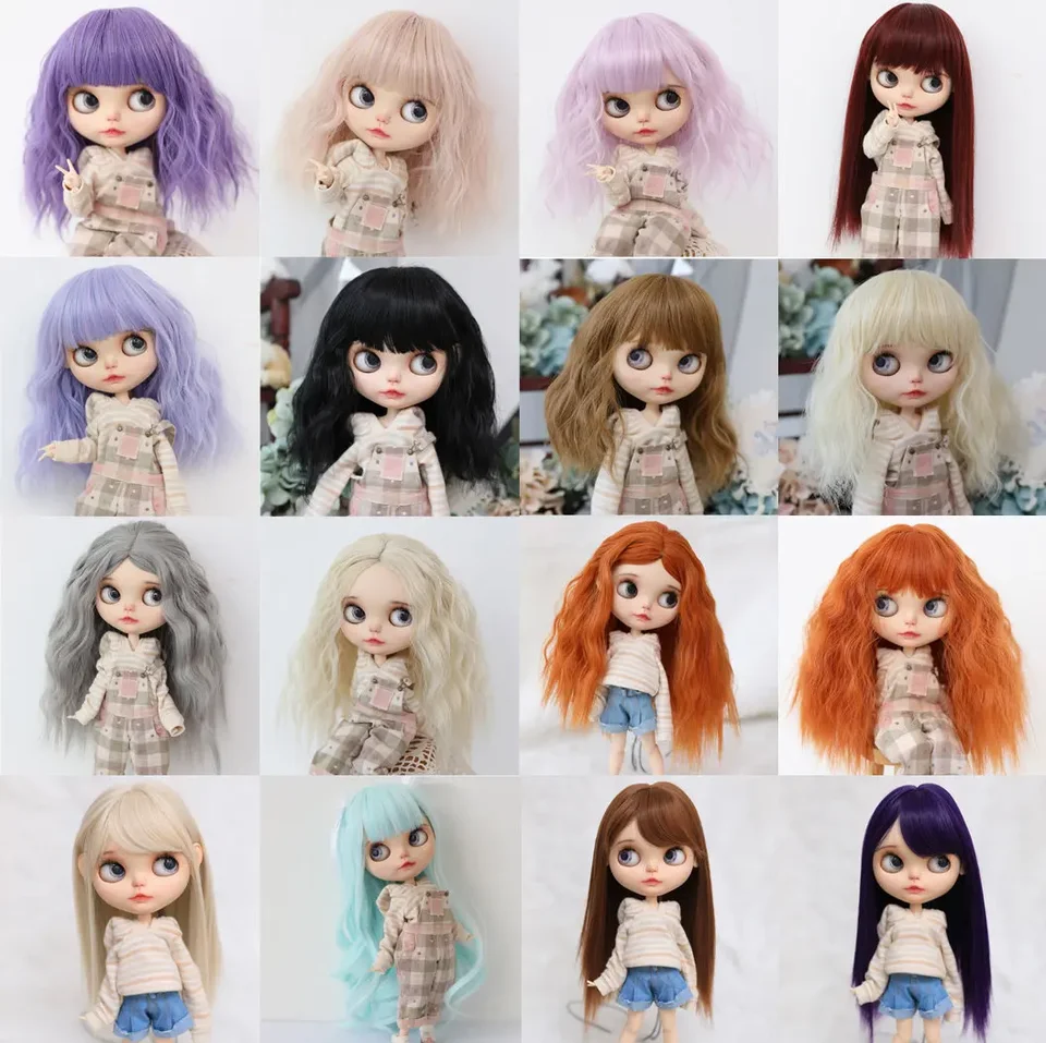 Blythe parochňa mení DIY Styling 9-11inch WIG vhodná pre qbaby amydoll shaonvyu hminordoll veľkú hlavu BJD Dolls príslušenstvo