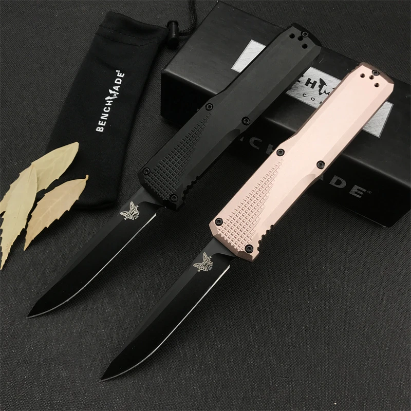BM 4600 Phaeton Assisted taktický skladací nôž D2 Drop Point Blade Hliníkové rukoväte Luckles Outdoor Camping Hunting Nôž prežitie