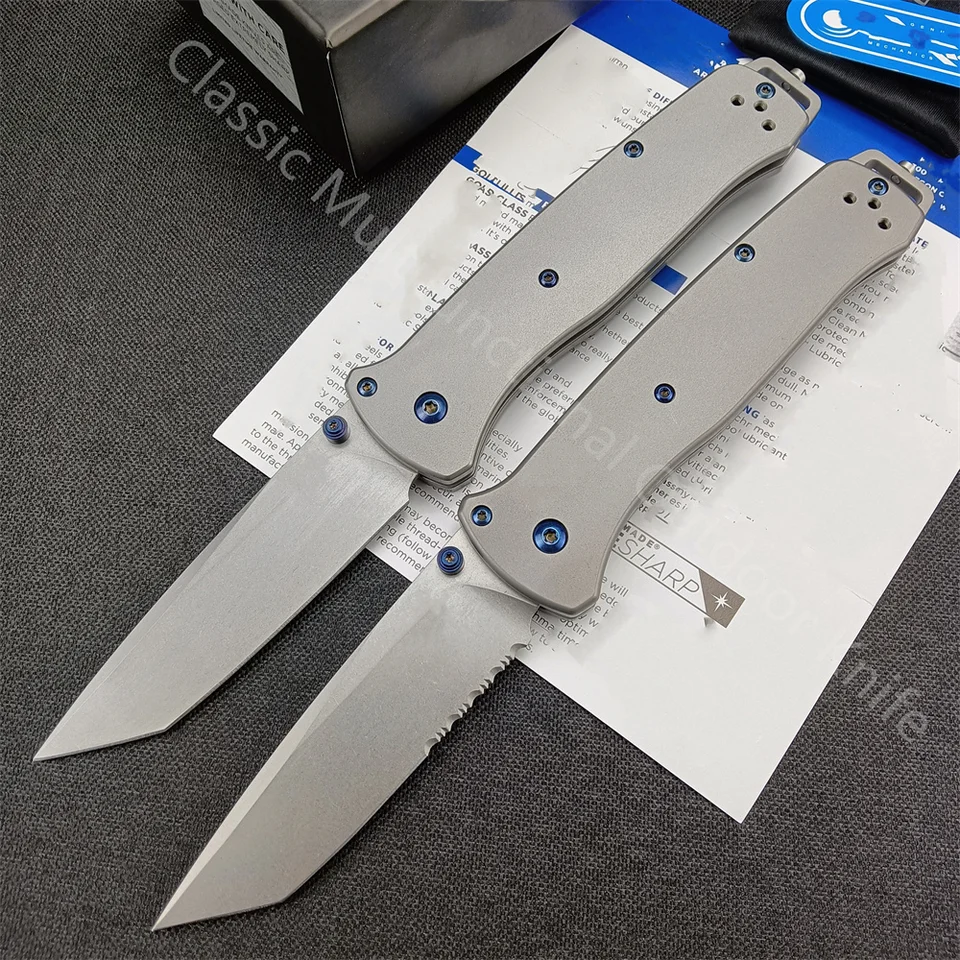 BM 537 záchrana skladacieho vrecka nôž M390 Blade Titanium Zliatie rukoväte taktické nože vonkajšie kempingové lovec EDC ostrý nástroj