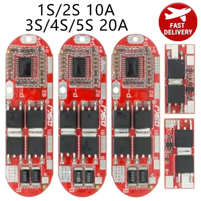 BMS 1S 2S 10A 3S 4S 5S 20A BMS 18650 Modul obvodu na ochranu proti batériou