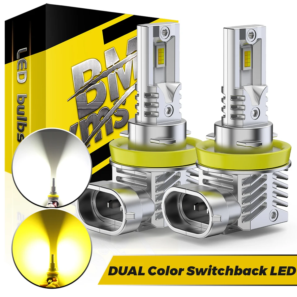 BMTXMS 2PCS H8 H9 H11 H16JP 9005 HB3 9006 HB4 LED hmlové žiarovky CSP CSP SLEDIGHT 12V HODNOTNÉ LAMP