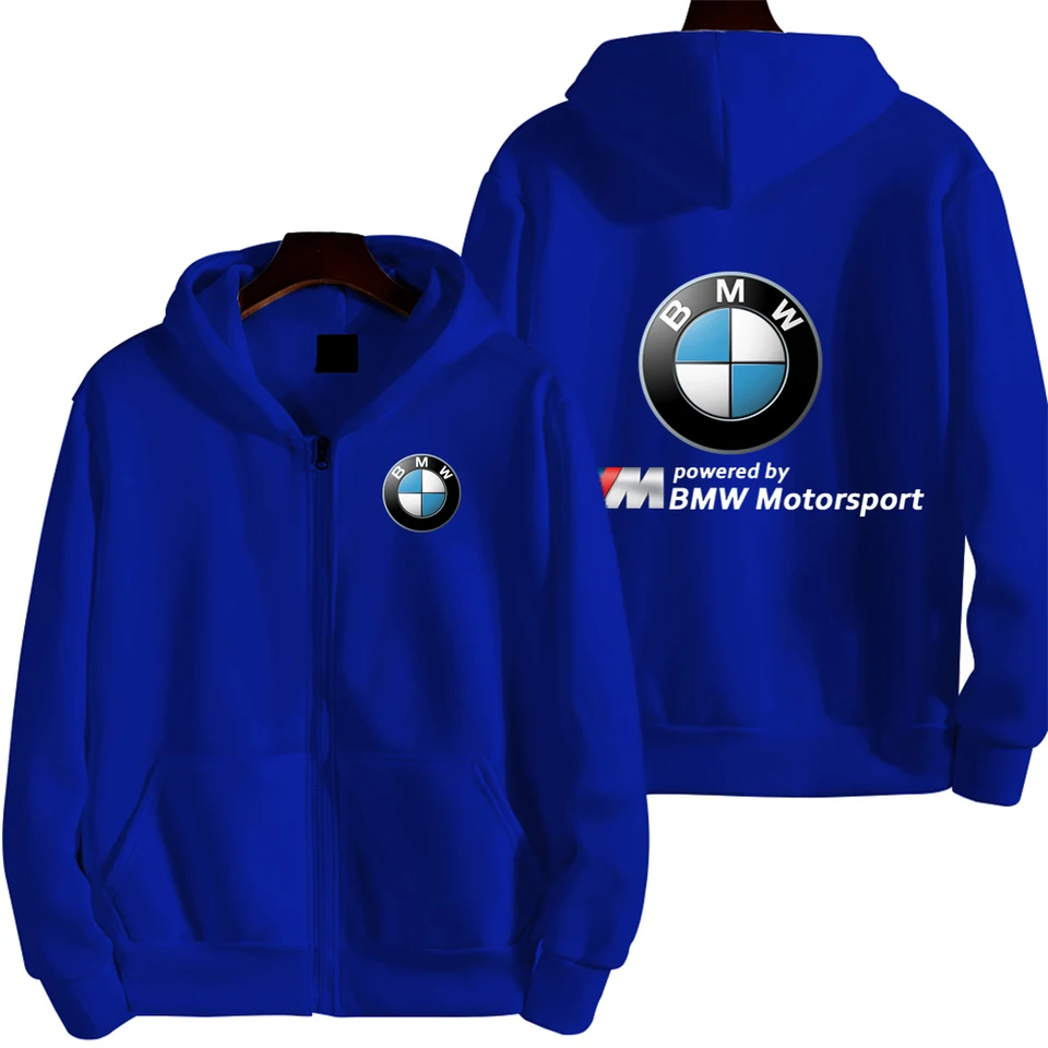 BMW Racing Team Logo Men Muži zipsová mikina jar jesenná módna mikina nových športových žien nadmerné kabáty bundy