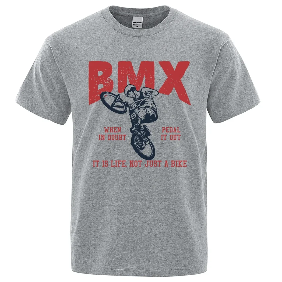 BMX Je to život nielen bicykel ležérne priedušné tričká Men Men ženy bavlnené tričko letné voľné oblečenie mäkké O-krk nadmerné vrcholy