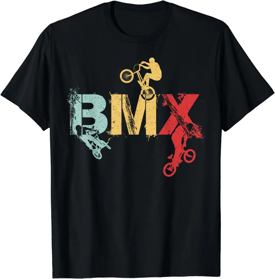 BMX Vintage Bike Fanúšikovia darček chlapci chlapci mládež bicykel bmx tričko Grafické tričká Men