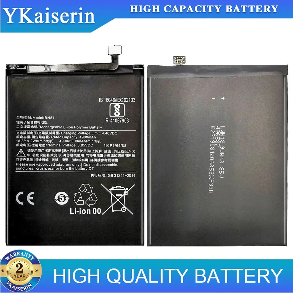 BN51 5000 mAh batéria pre Xiaomi Redmi 8 8a Batteria + Nástroje zadarmo
