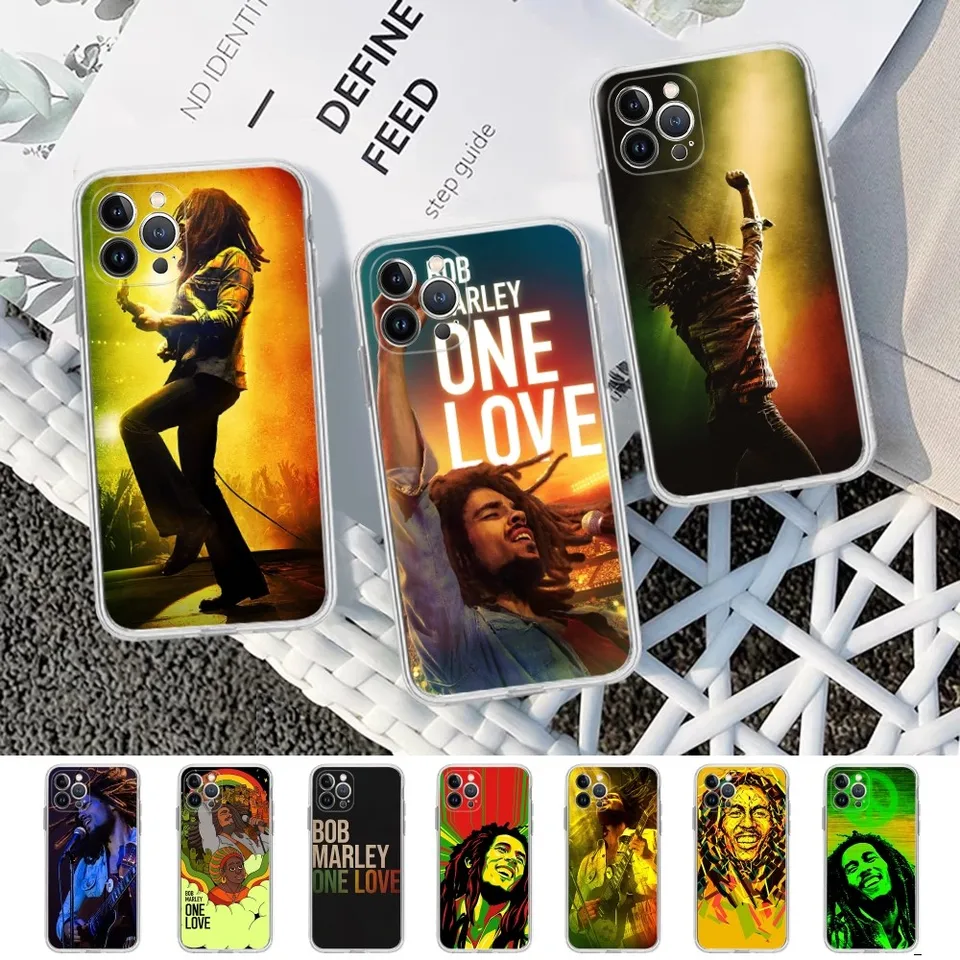 Bob-Marley One Love Movie Pase pre iPhone 15 14 11 12 13 Mini Pro XS Max Cover 6 7 8 Plus x xr SE 2020 Funda Shell