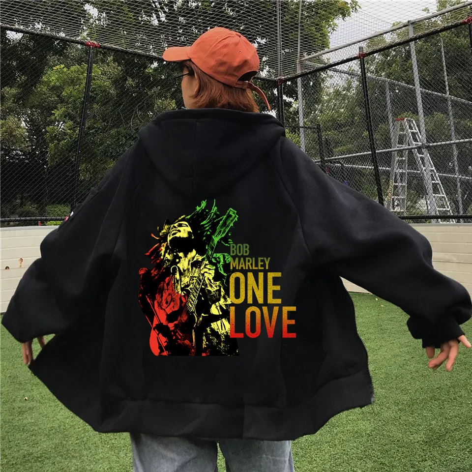 Bob Marley Tour 2024 Zipper Hoodie Harajuku Pullover Tops