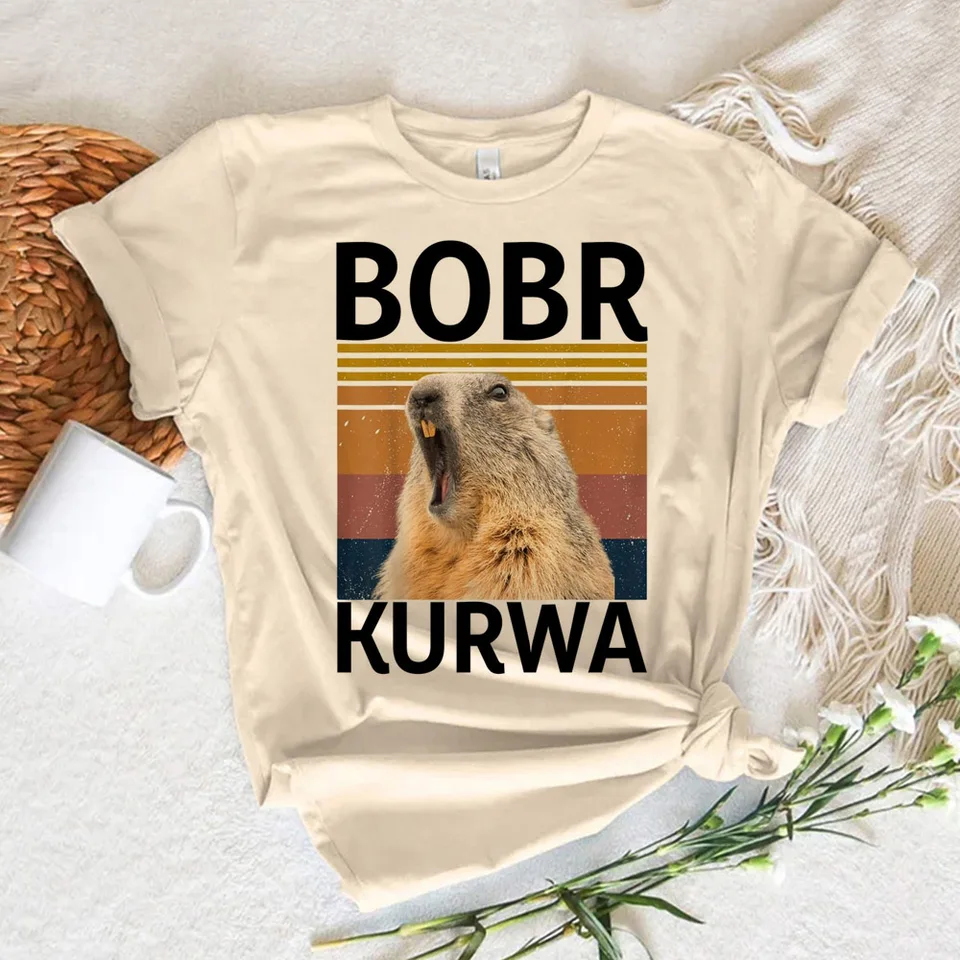Bobr Kurwa T tričko Ženy letné streetwear grafické tričko Žena streetwear manga dizajnérske oblečenie