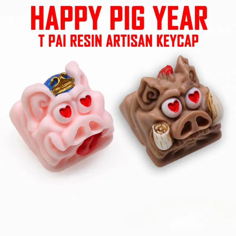 Bod roztomilého ošípaného zvieraťa Keycap 3D Artisan Klávesová čiapka Ručne vyrobená osobnosť Resin Customcap pre mechanickú klávesnicu darček