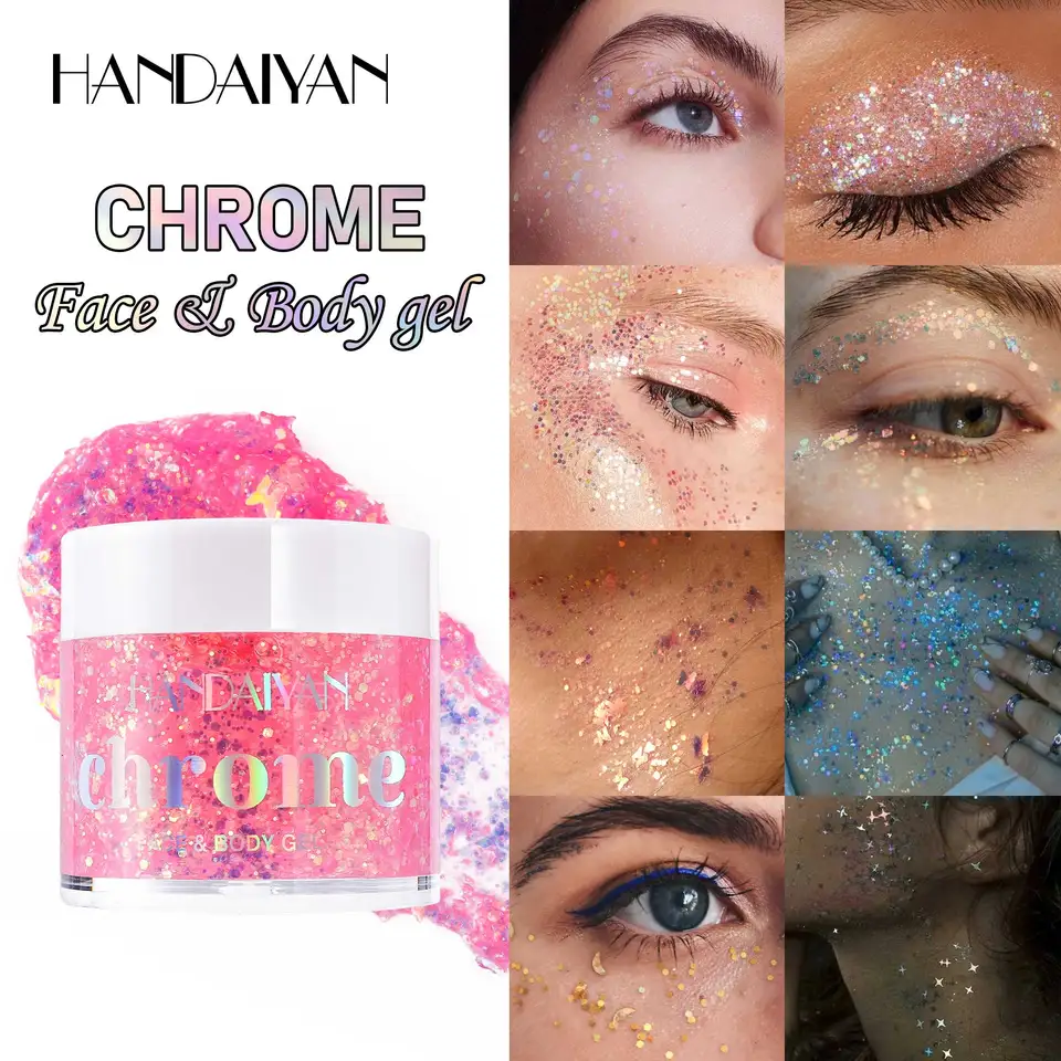 Body Glitter Gel Gel Mermaid Hrubý jemný trblietavý gél pre telo tváre pre telo pre hudobný festival koncertné vianočné večierky doplnky