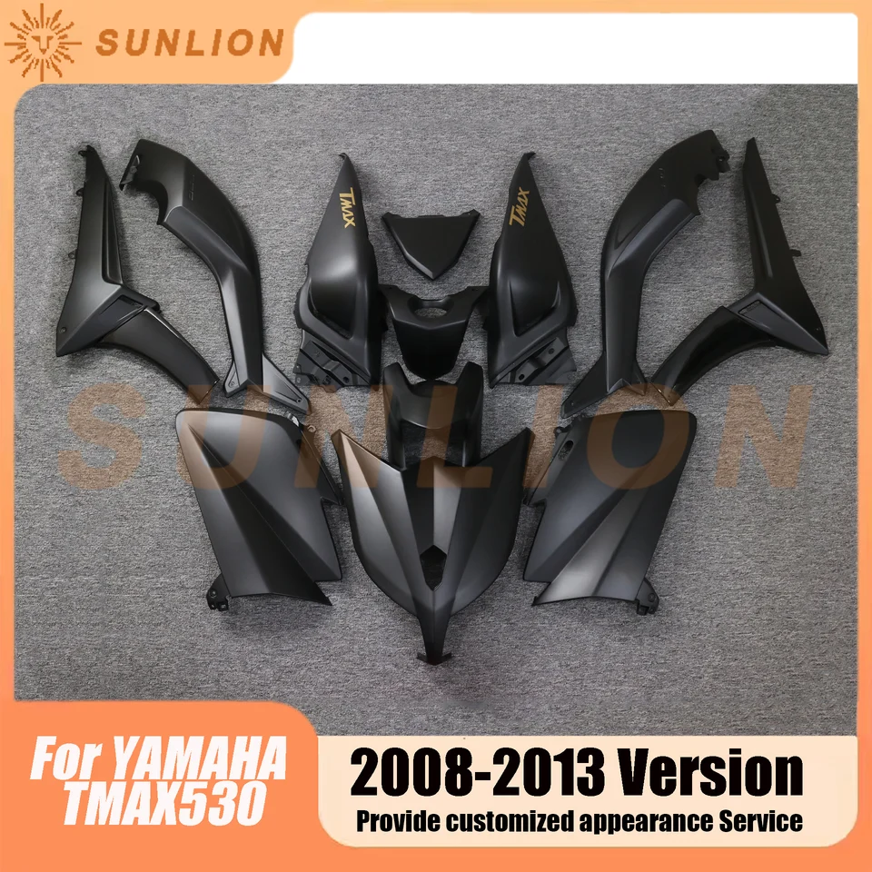 Body súpravy T-Max 530 2008-2013 Matte Black Abs Fairing T-Max 530 Celotelové súpravy pre Yamaha TMAX530 Žiadna farba