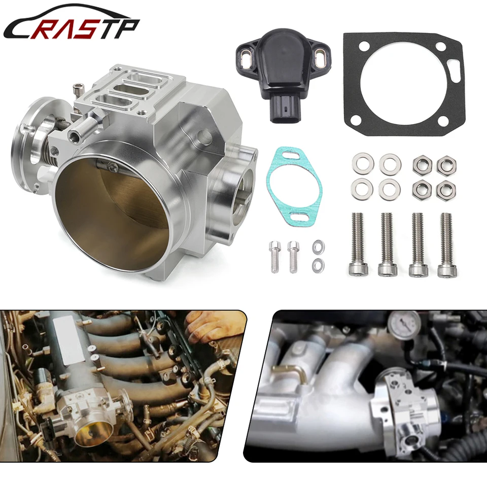 Body škrtiacej klapky + TPS Senzor polohy tela klapky pre RSX DC5 Civic SI EP3 K20 K20A 70 mm CNC Príjmová škrtiaca klapka RS-THB003-70MM