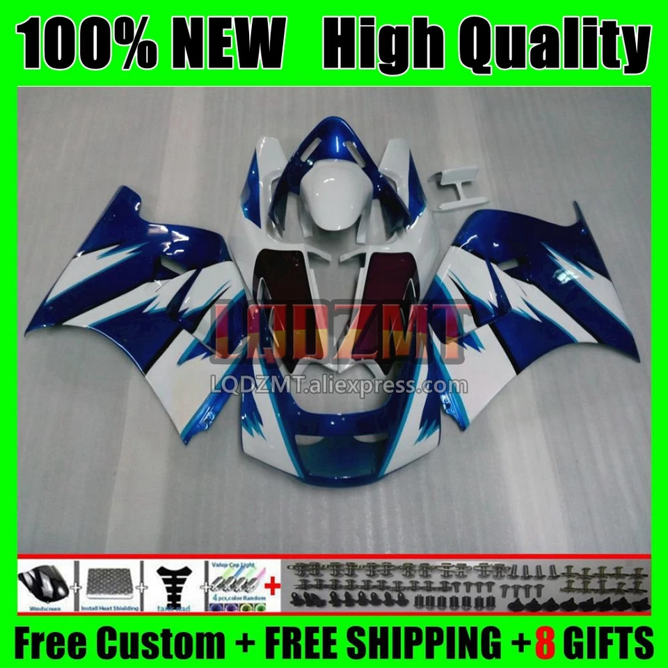 Bodys for Suzuki SAPC VJ21 Blue White RGVT250 RGV250 88 89 8NO.2 VJ 21 RGV-250 VJ-21 RGVT RGV 250 RGVT-250 1988 1989 Fairing