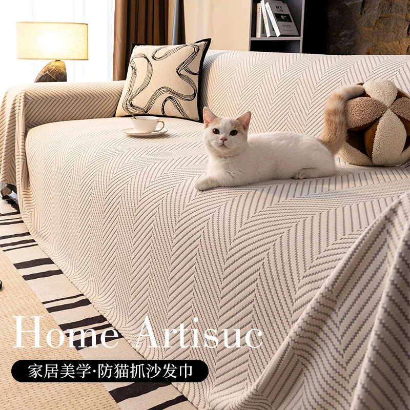 Boho pohovka slimák na gauč obývacia izba Pet Pet Soft s patrou plňou chenille ochranky