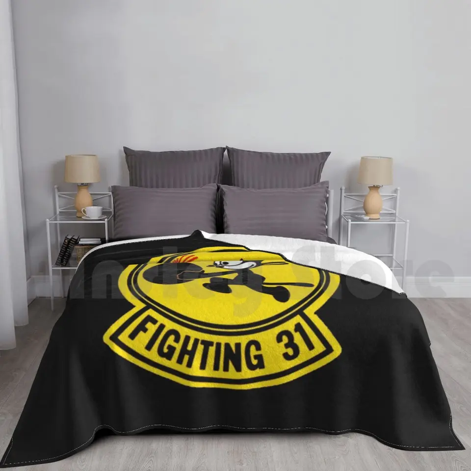 Boj 31-Tomcatters prikrývka módny módny nosič Aviator F 14 FA 18 Felix Felix Cat Fighting 31 Hornet Logo NAVAL