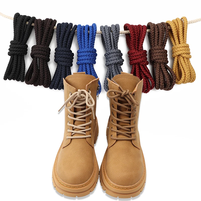 Bold Round Round Shoelaces Kvalita odolných polyesterových tenisiek topánok šnúrky topánky šnúrky pre topánky 80/100/110/140/160 cm Shoestrings 1Pir 1Pir