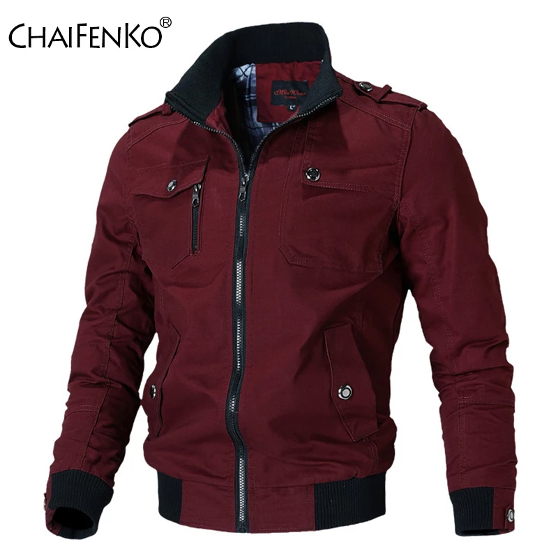 Bombardovacia bunda Men módne príležitostné veterné bunda Coat Men 2024 Jarná jeseň New Hot Outwear Solid Stand Slim Bund Mens