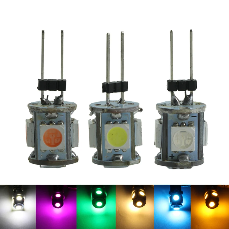 Bombilla LED svetlo G4 6V 12V 24V Farebné 1W reflektor pre domácu lampu auto Luster dekorácie Energy Saving Žiarovka 12 V Volt