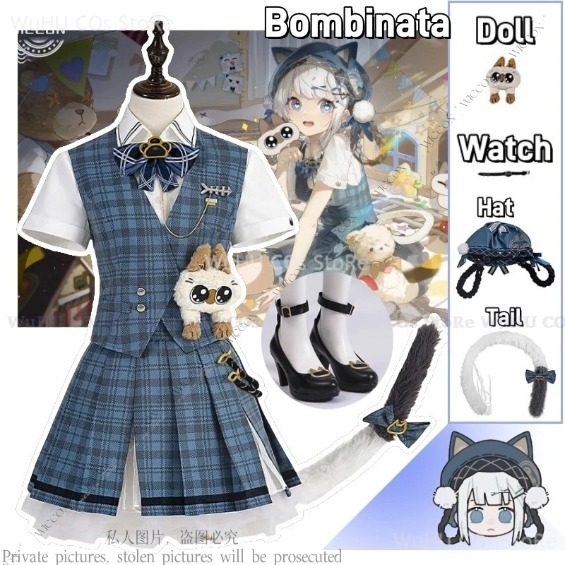 Bombinata cosplay nová hra Gray Raven Tresting cosplay kostým košeľa sukňa sukňa chvost klobúk pre párty žena halloween mačka roztomilá