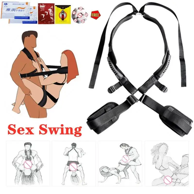 Bondage dvojitého pohlavného hojdačky sada bdsm stehnový bradavkový šokovanie nohy viazanie dospelých sexuálnych výrobkov Slave fetiš hračka pre ženy páry