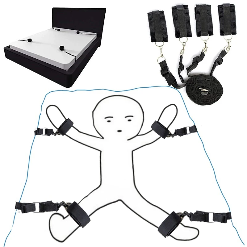 Bondage spodná bielizeň Sada dámskych etických hračiek BDSM Sex Shop Crotchless Underwear Pety Cuffs Ratcelet Sety erotické sexy kostýmy