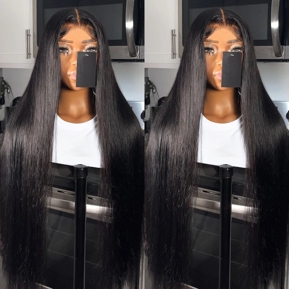 Bone Straight 13x6 HD Lace čelné parochne 13x4 Transparentné čipky vopred 100% ľudské vlasy parochň