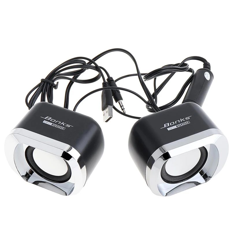 Bonks High -Power Full Range Stereo Subwoofer PC Reproduktor Prenosná basová hudba DJ USB počítačové reproduktory