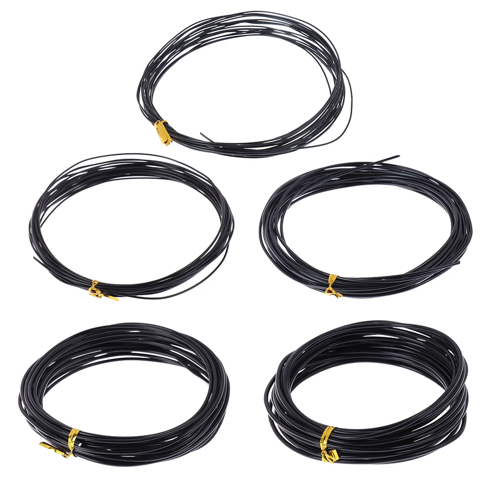 Bonsai Training Wire Black Gardening Aluminium Wire Drôt bezblčku bez antioxidantu mäkkého vinutia Multifunkčný ručne vyrábaný pre tvary rastlín