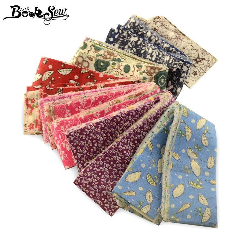 Booksew tlačené kvety 5x100cm želé prúžky bavlnená tkanina 8-9 ks/šarža Telas DIY patchwork handrička prešívanie šijacích remesiel
