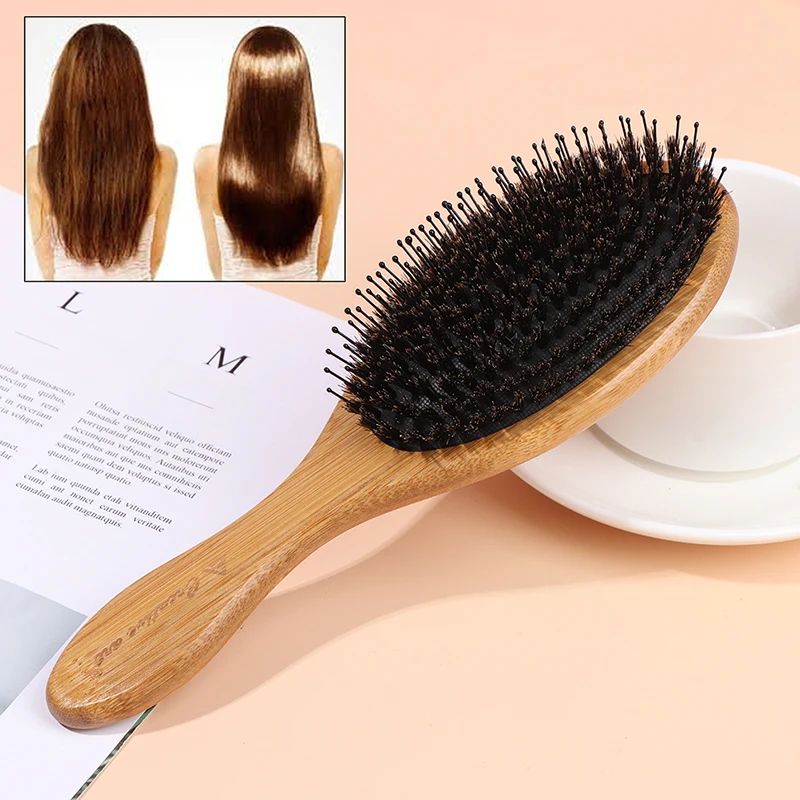 Boomslife Band Bristle Hair Brush Dámske hrebene pre vlasy Drevené kefky Danger Danger Hair Brush Hair Comber Balber Doplnky