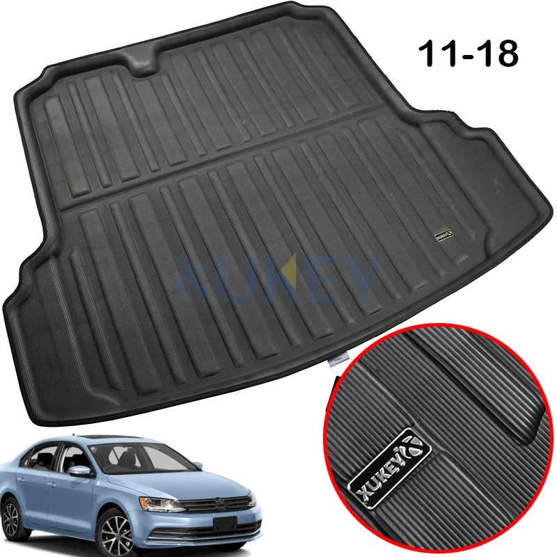 Boot Mat Cargo Liner Zadný kmeň podlahový podlahový podlahový kobercový koberec bahenná podložka pre VW Volkswagen Jetta 2012 2012 2013 2014 2015 2016 2017 2017 2018