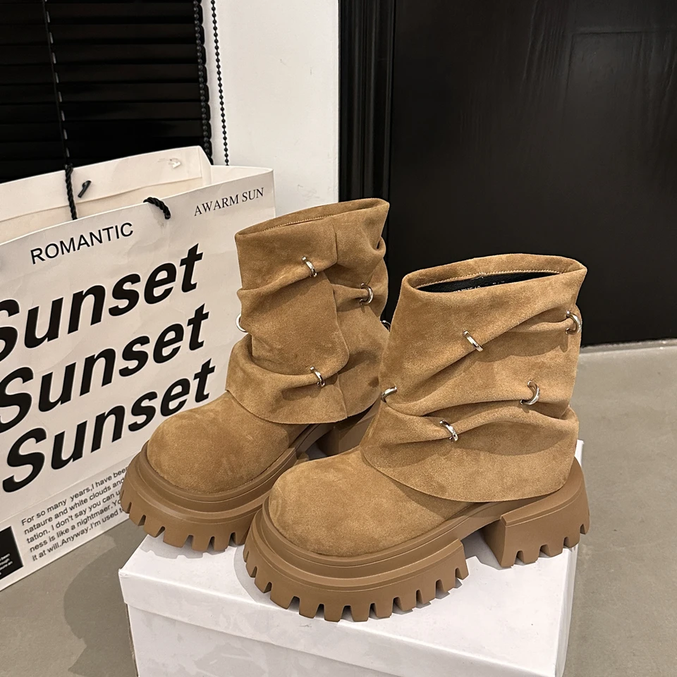 Boots Dámske nové 2024 topánky Jeseň Lolita Rock Ladies retro topánky Dámske topánky Jesenné topánky----nemené dámy Rock Lolita 2024