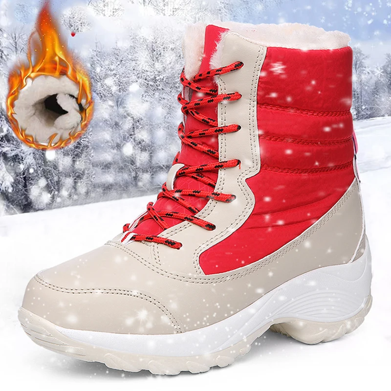Boots Woman Snow Fashion Women Dámske topánky Platforma Platform