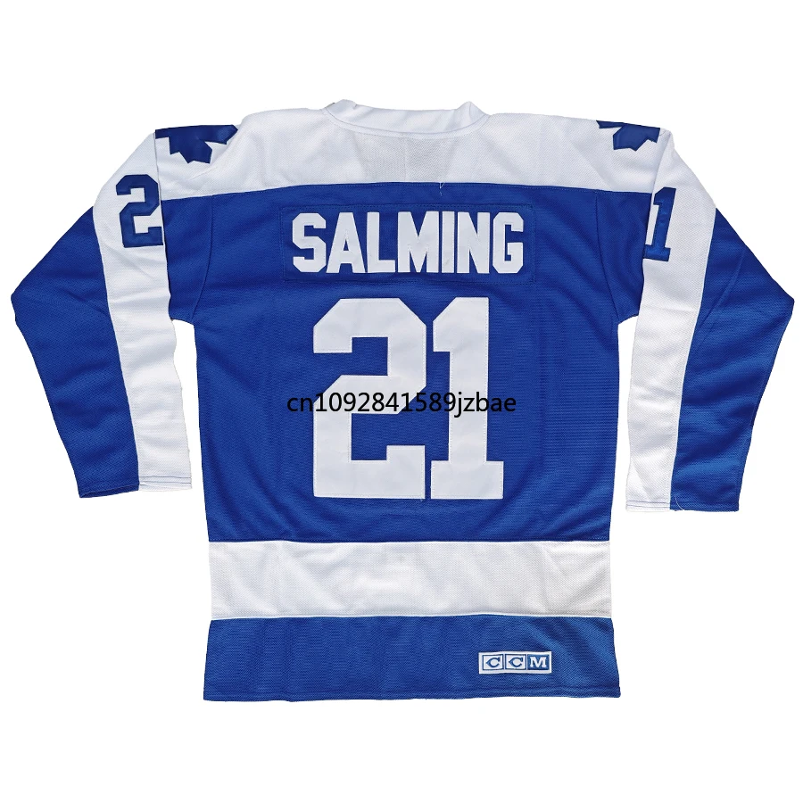 Borje Salming Jersey Canada Toronto Retro Ice Hockey Dresy 93 Doug Gilmour Jersey 22 Tiger Williams Jersey Všetky šité M-3xl