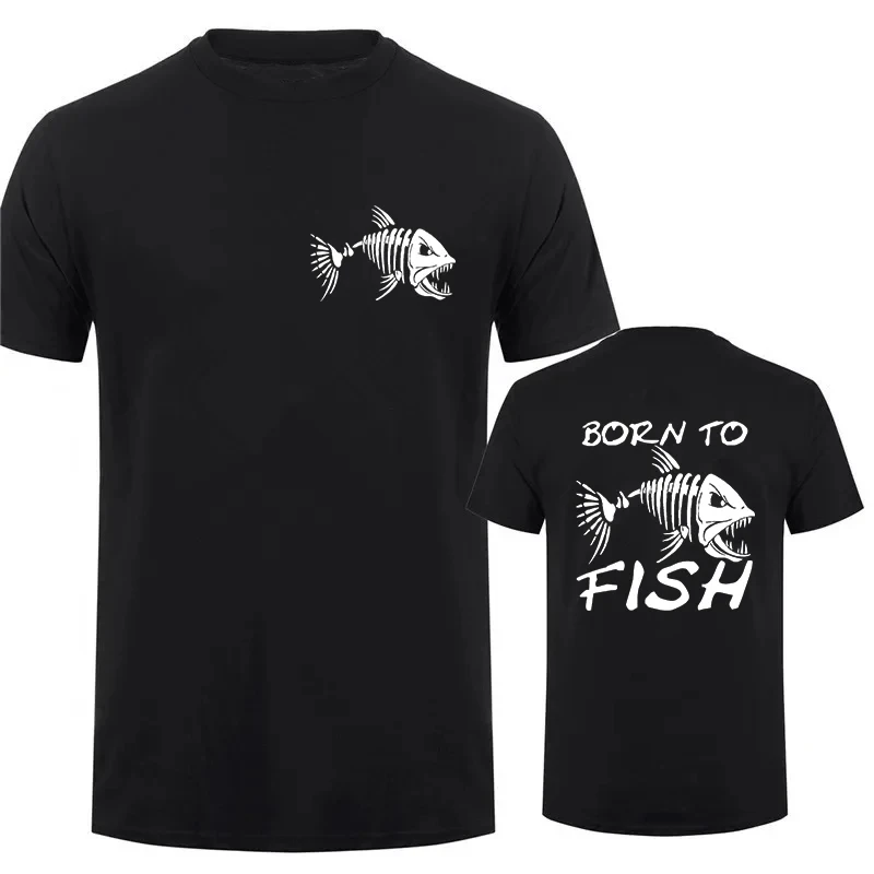 Born to Fish Funny košeľa módne rybárske tričká s krátkym rukávom vtipné rybárske milenky tričká Príležitostné letné pánske pouličné tričko