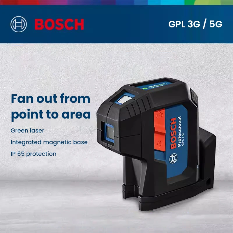 BOSCH GPL 3G 3-bodový samostatný laserový laser GPL 5G 5-bodový zarovnanie laserovej úrovne Profesionálny zelený bodkovaný prístroj Laser úroveň