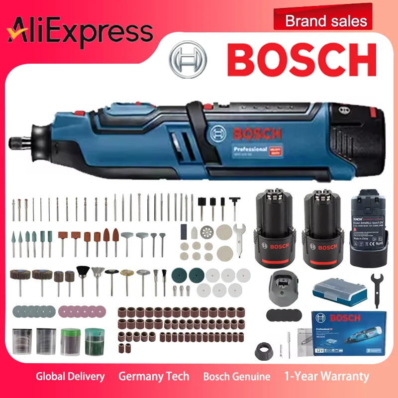 Bosch Gro 12v-35 Wireless Rotary Tool 12V 2.0AH 3,0AH Li-Battery Mini elektrický mlynček na leštenie strih
