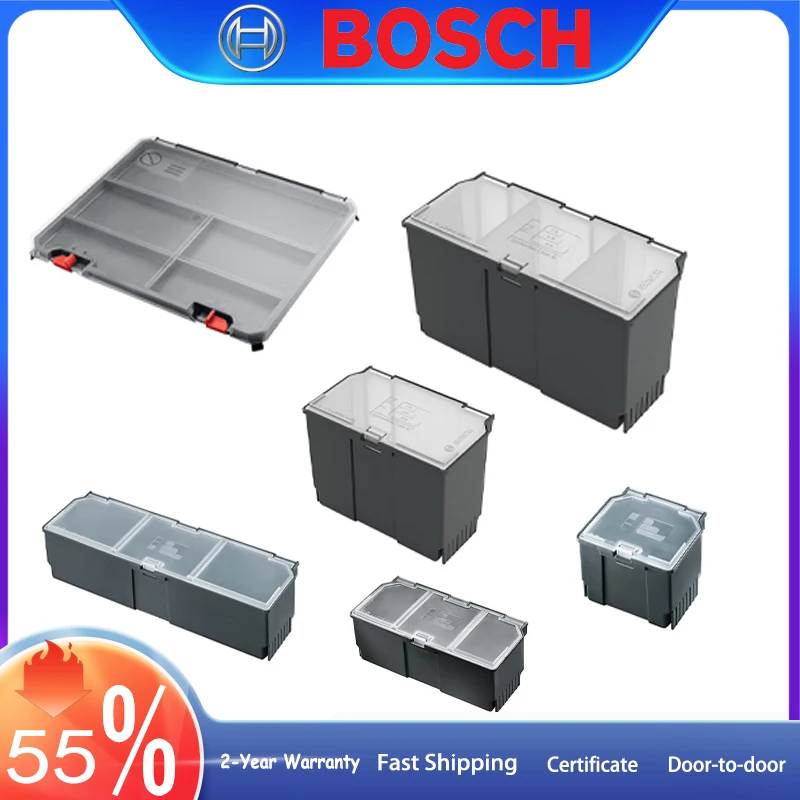 Bosch Nezávislé pripevňovacie skrinky Priehľadné malé štvorcové plastové skrutky/Bagged Food Toolkit Boxes